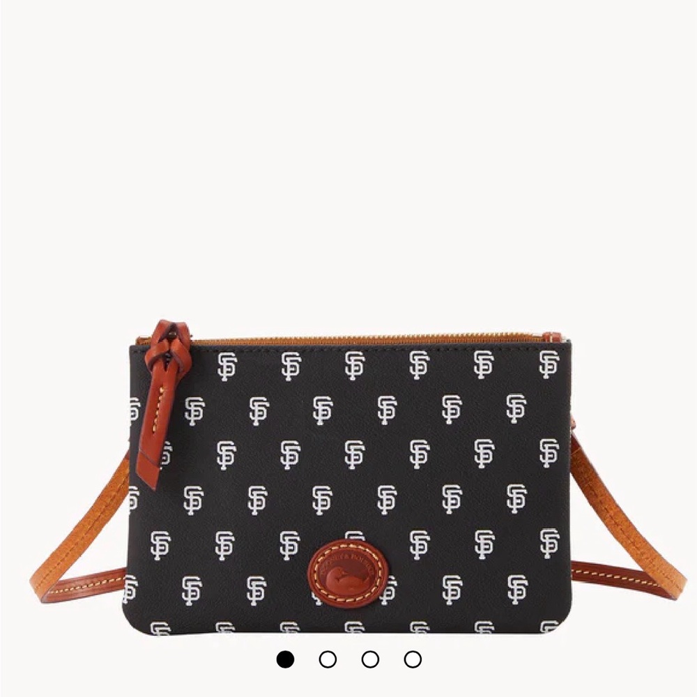 Dooney & Bourke Black and Brown Crossbody Bag